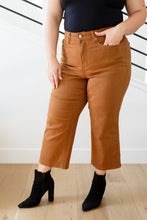 Load image into Gallery viewer, Briar High Rise Control Top Wide Leg Crop Jeans in Camel
