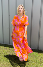 Load image into Gallery viewer, Floral Ruffle Sleeve Maxi Dress
