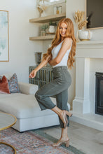 Load image into Gallery viewer, Harvey High Rise Control Top Wide Leg Crop Jeans in Olive
