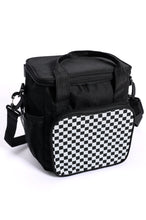 Load image into Gallery viewer, Insulated Checked Tote in Black

