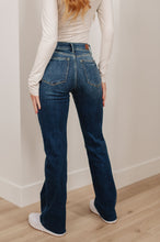 Load image into Gallery viewer, Josephine Mid Rise Raw Hem Bootcut Jeans
