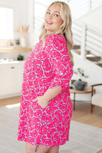 Load image into Gallery viewer, Lizzy Dress in Grey and Pink Paisley
