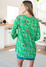 Load image into Gallery viewer, Lizzy Top in Emerald and Magenta Paisley
