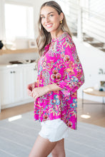 Load image into Gallery viewer, Lizzy Top in Magenta Floral Paisley
