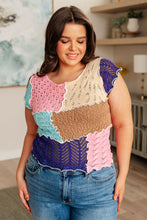 Load image into Gallery viewer, Patch Me Up Patchwork Knit Top
