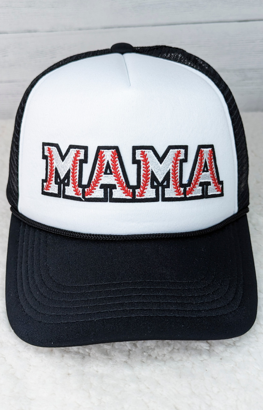 MAMA Baseball Embroidered Patch Trucker Hat