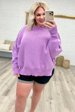 Load image into Gallery viewer, Margot Side Slit Oversized Sweater in Lavender
