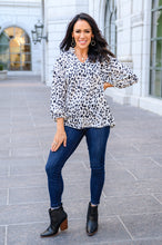 Load image into Gallery viewer, A Bit Of Fun Animal Print Blouse In White
