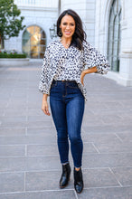 Load image into Gallery viewer, A Bit Of Fun Animal Print Blouse In White
