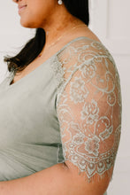 Load image into Gallery viewer, A Little Bit of Lace Top In Sage
