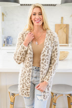 Load image into Gallery viewer, All Love Fuzzy Eyelash Knit Animal Print Cardigan
