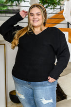 Load image into Gallery viewer, Always Around V-Neck Sweater in Black
