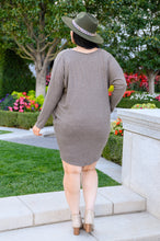 Load image into Gallery viewer, Be True Cowl Neck Knit Mini Dress In Cocoa

