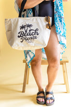 Load image into Gallery viewer, Beach Please Zippered Tote
