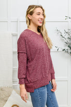 Load image into Gallery viewer, Brushed Soft Sweater In Burgundy
