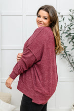 Load image into Gallery viewer, Brushed Soft Sweater In Burgundy
