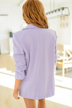 Load image into Gallery viewer, Chic In Lavender Ruched 3/4 Sleeve Blazer

