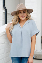 Load image into Gallery viewer, Everyday Dusty Blue Blouse
