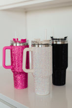Load image into Gallery viewer, Glam Girl 40 oz Rhinestone Tumbler in Black
