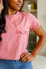 Load image into Gallery viewer, Here For Fun Ruffle Front Pocket Tee
