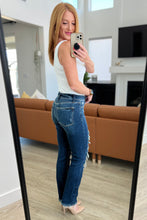 Load image into Gallery viewer, Sloane Mid Rise Heavy Destroyed Straight Jeans
