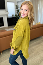 Load image into Gallery viewer, Oversized Basic Fleece Shacket in Olive Mustard
