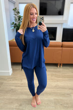 Load image into Gallery viewer, Buttery Soft Long Sleeve Loungewear Set in Light Navy
