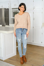 Load image into Gallery viewer, Irish Coffee Knitted Crop V Neck Sweater
