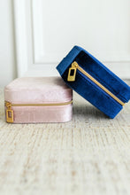 Load image into Gallery viewer, Kept and Carried Velvet Jewelry Box in Navy
