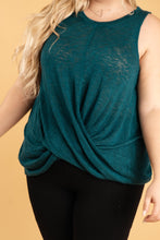 Load image into Gallery viewer, Knotted Hem Tank in Sea Green

