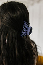 Load image into Gallery viewer, Lace Detail Claw Clip in Navy
