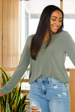 Load image into Gallery viewer, Lacey Long Sleeve V Neck In Olive
