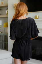 Load image into Gallery viewer, Lovely Life Plisse Romper in Black
