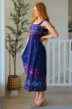 Load image into Gallery viewer, Midnight Magic Embroidered Maxi Dress
