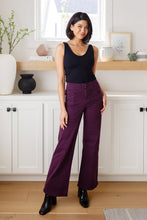 Load image into Gallery viewer, Petunia High Rise Wide Leg Jeans in Plum
