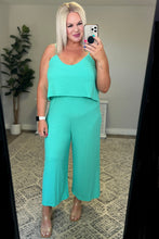 Load image into Gallery viewer, Ribbed Double Layer Jumpsuit in Mint
