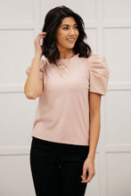 Load image into Gallery viewer, Rock On Puff Sleeve Top in Blush
