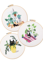 Load image into Gallery viewer, Cute Cat Embroidery Kit Yoga Kitty

