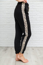 Load image into Gallery viewer, Side Panel Animal Print Sweatpants In Black
