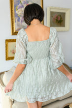 Load image into Gallery viewer, Spotting Fairies Puff Sleeve Dress in Sage
