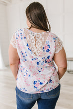 Load image into Gallery viewer, Still the One Lace Sleeve Floral Top
