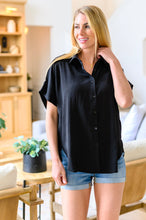 Load image into Gallery viewer, Sweet Simplicity Button Down Blouse in Black
