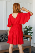 Load image into Gallery viewer, Sweet and Spicy Flutter Sleeve Dress

