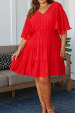 Load image into Gallery viewer, Sweet and Spicy Flutter Sleeve Dress
