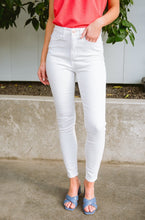 Load image into Gallery viewer, Talia High Waisted White Skinny Jeans
