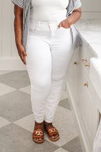 Load image into Gallery viewer, Talia High Waisted White Skinny Jeans
