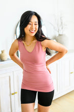 Load image into Gallery viewer, The Basics Reversible Longline Tank in Dusty Rose
