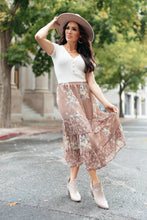Load image into Gallery viewer, Zoe Floral Midi Skirt in Mocha
