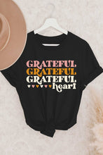 Load image into Gallery viewer, Grateful Heart Graphic T-Shirt In Black
